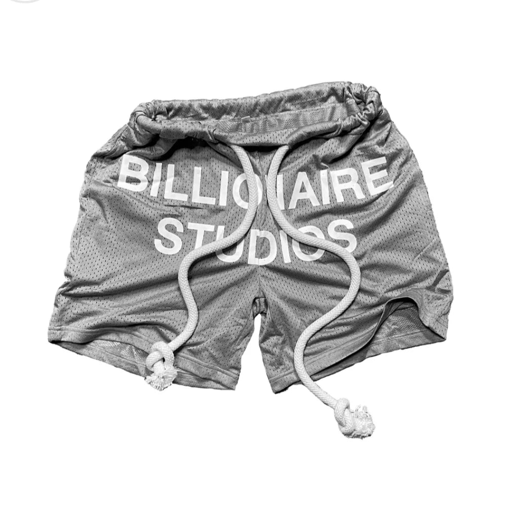 Billionaire Studios Bill Net Shorts Grey