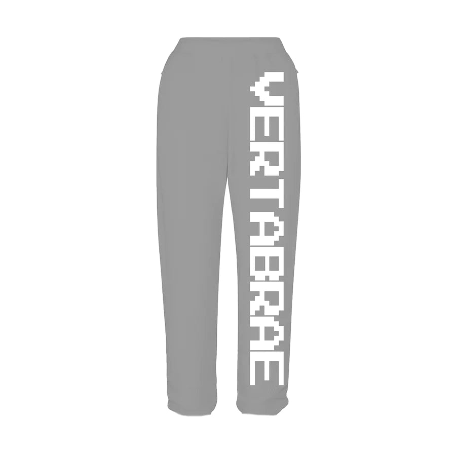 Vertabrae Logo Sweatpants Light Grey White
