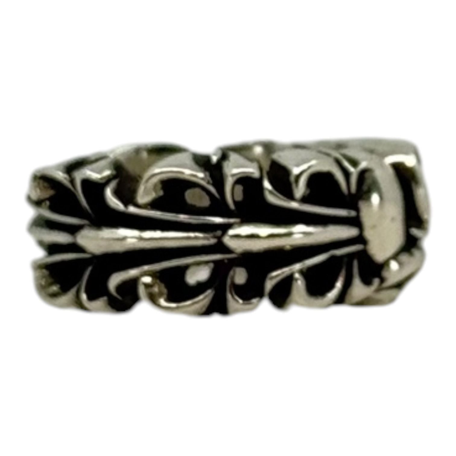 Chrome Hearts Double Floral Cross Heart Ring