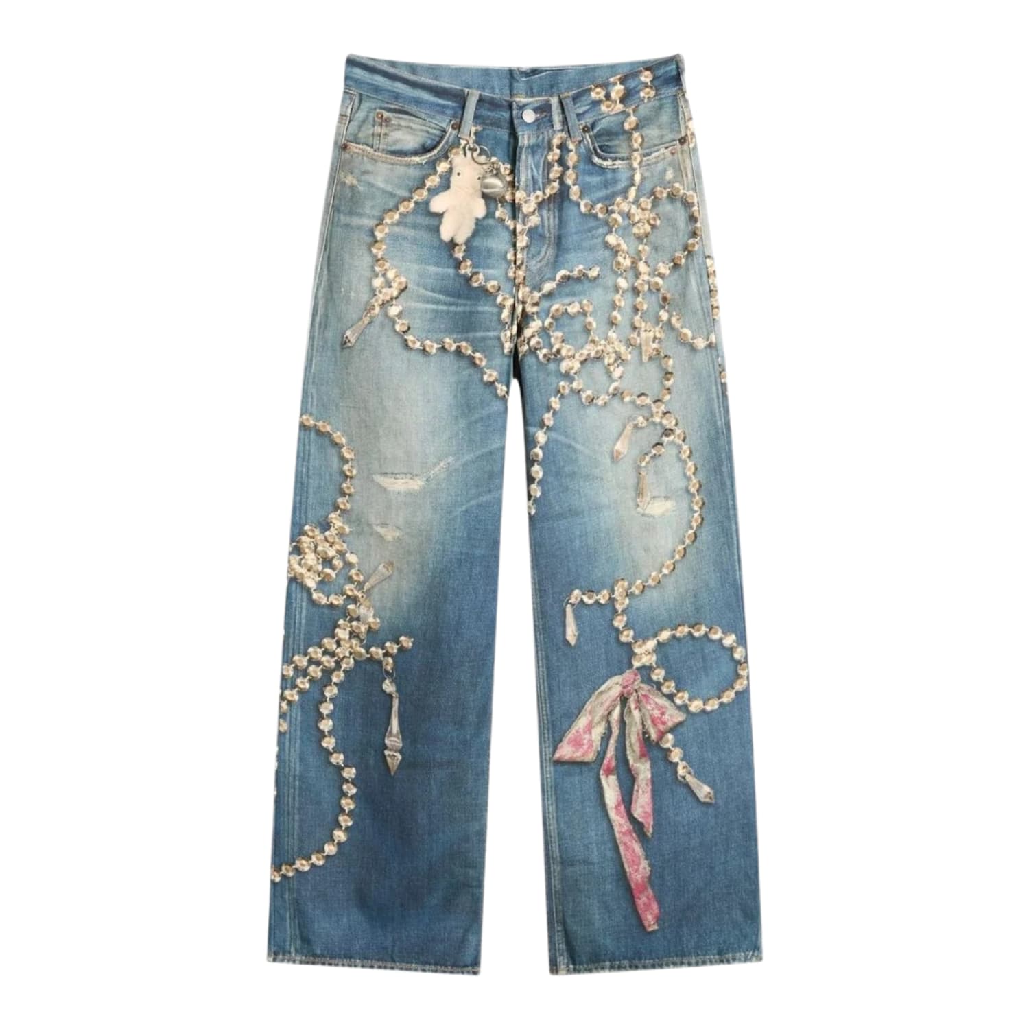 Acne Studios 1981 Loose Fit Jeans in Mid Blue