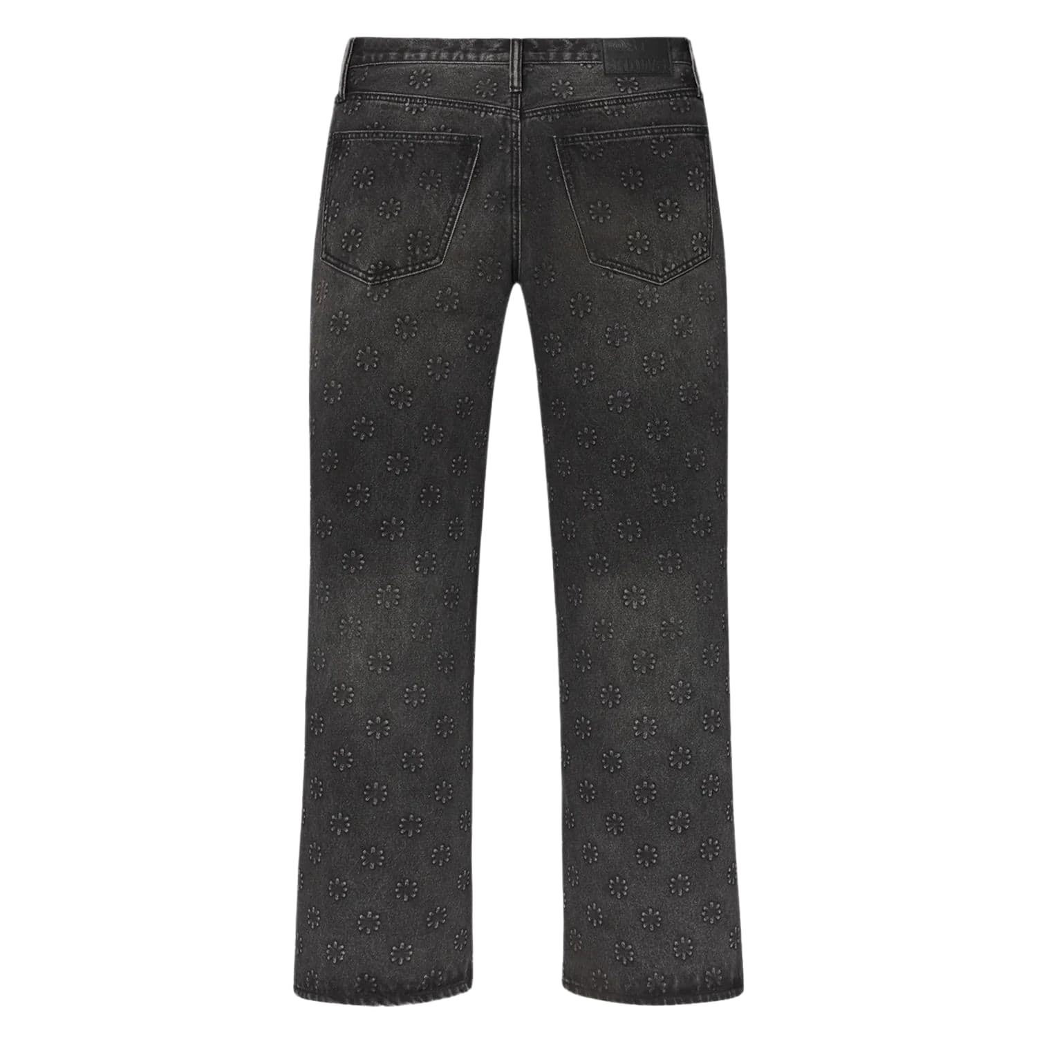 LostShdws Embossed Denim Pants Black