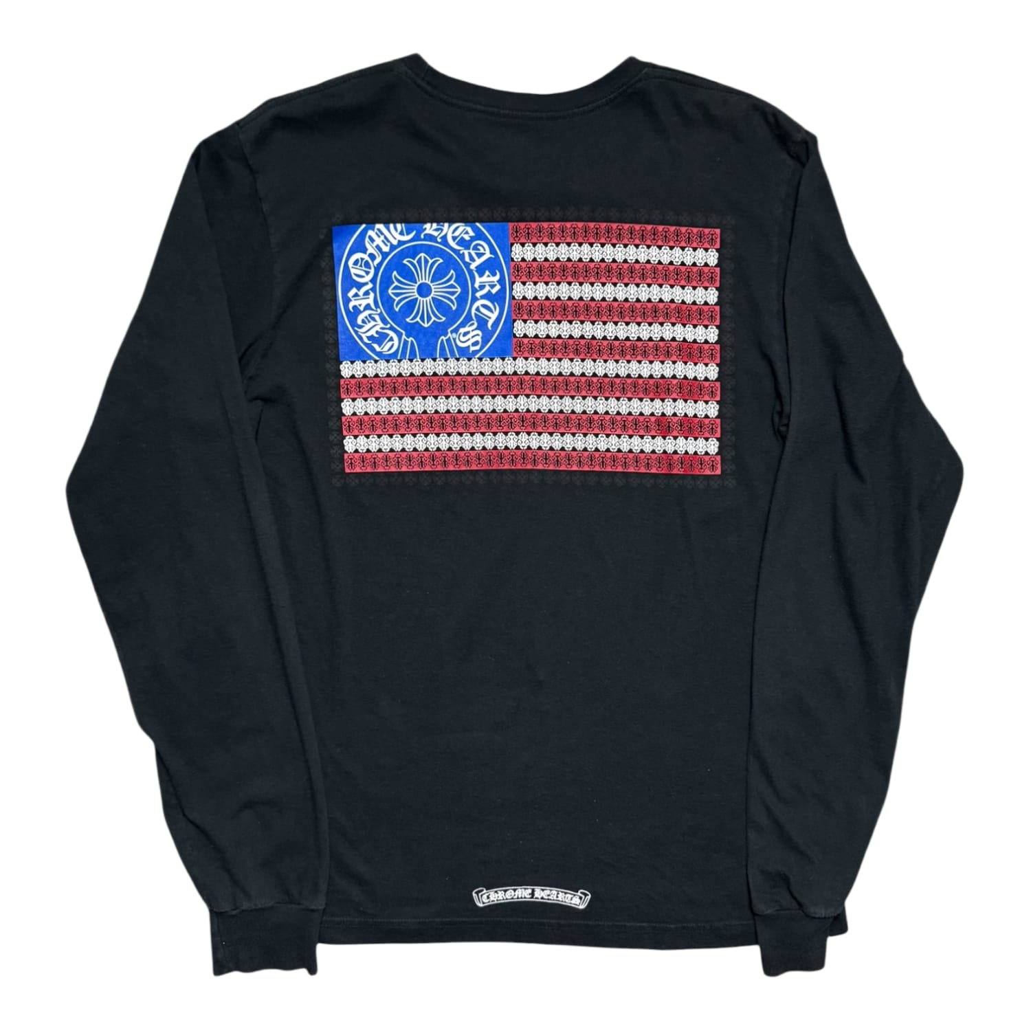 Chrome Hearts USA Flag Pocket Long-Sleeve Black