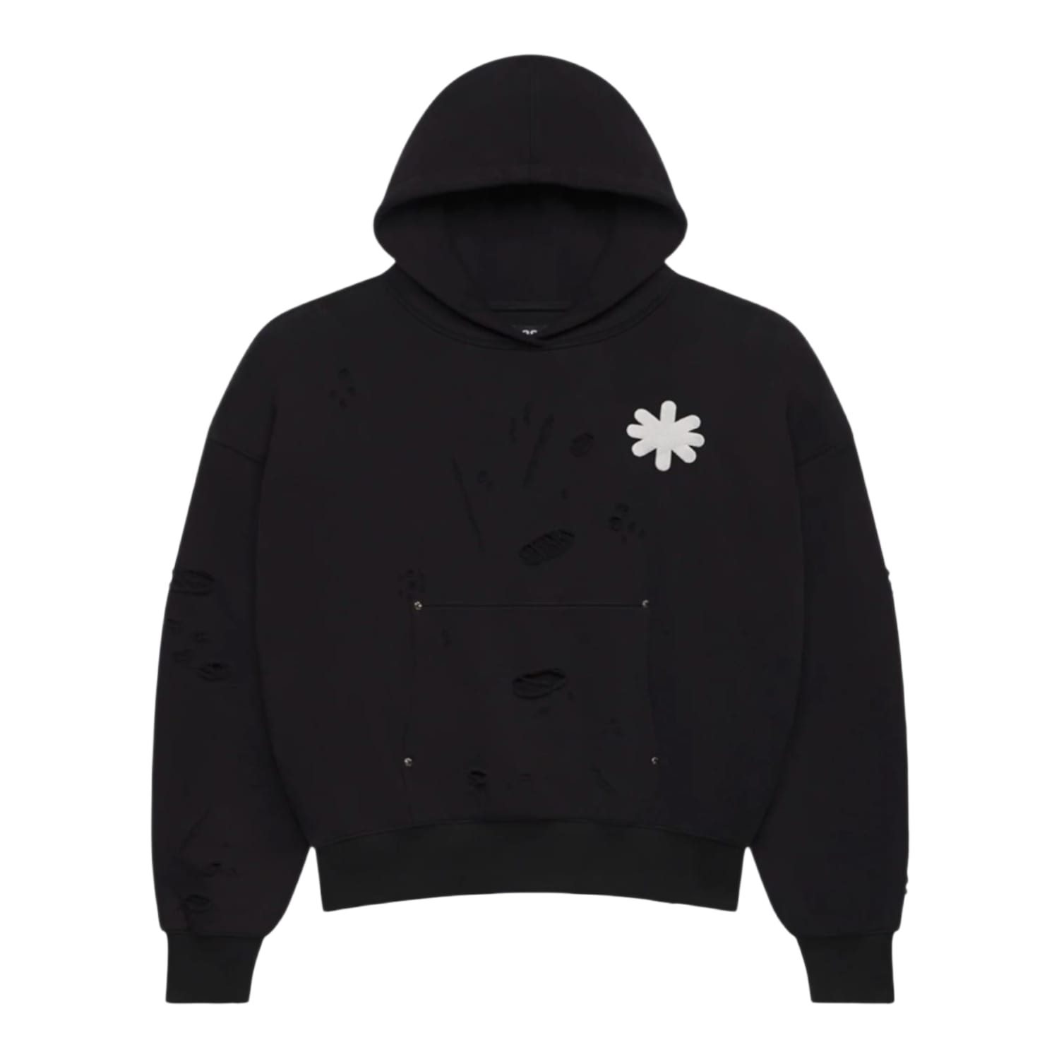 LostShdws DSTRY DBL Layer Logo Hoodie Black