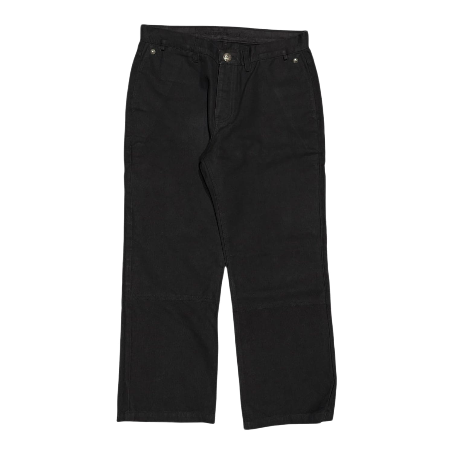 Chrome Hearts Cross Patch Double Knee Carpenter Pants Black