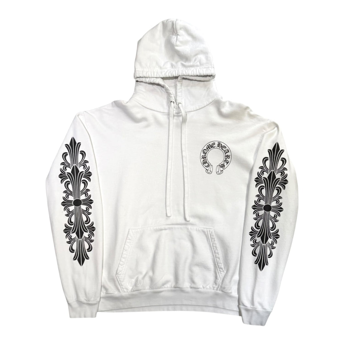 Chrome Hearts Horseshoe Floral Hoodie White