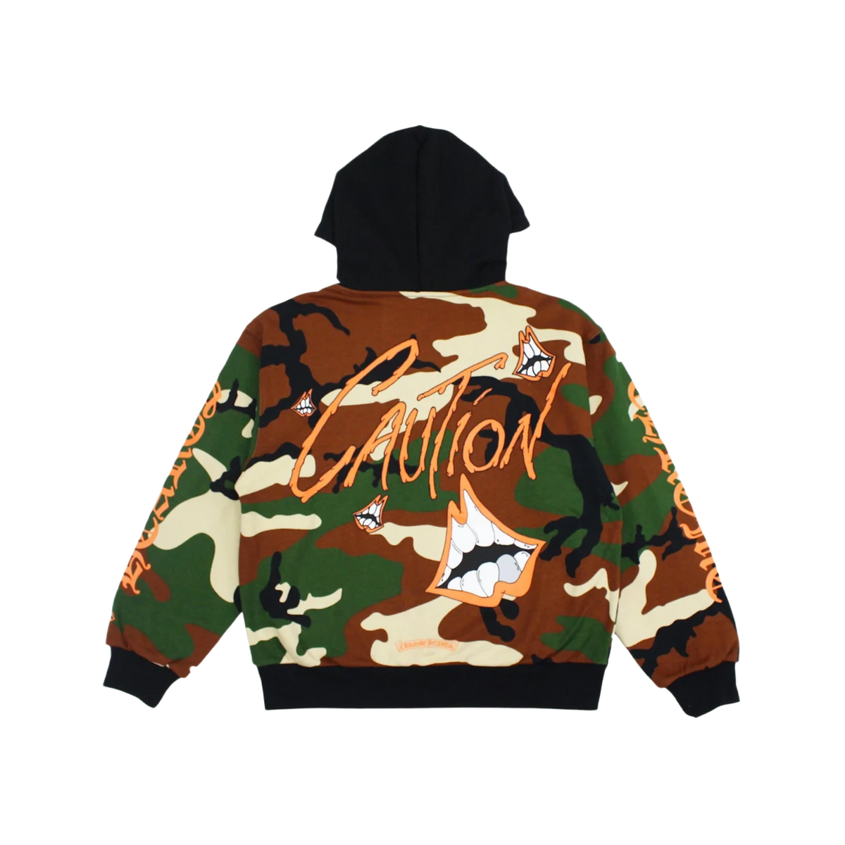 Chrome Hearts Matty Boy Caution Thermal Zip Up Hoodie Camo