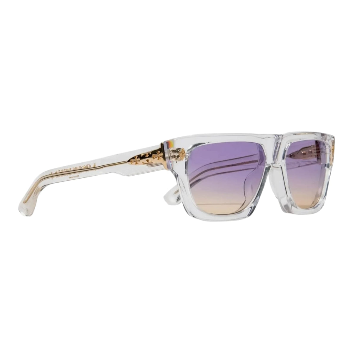 Chrome Hearts Charismadick Crystal/18k Gold Plated Sunglasses