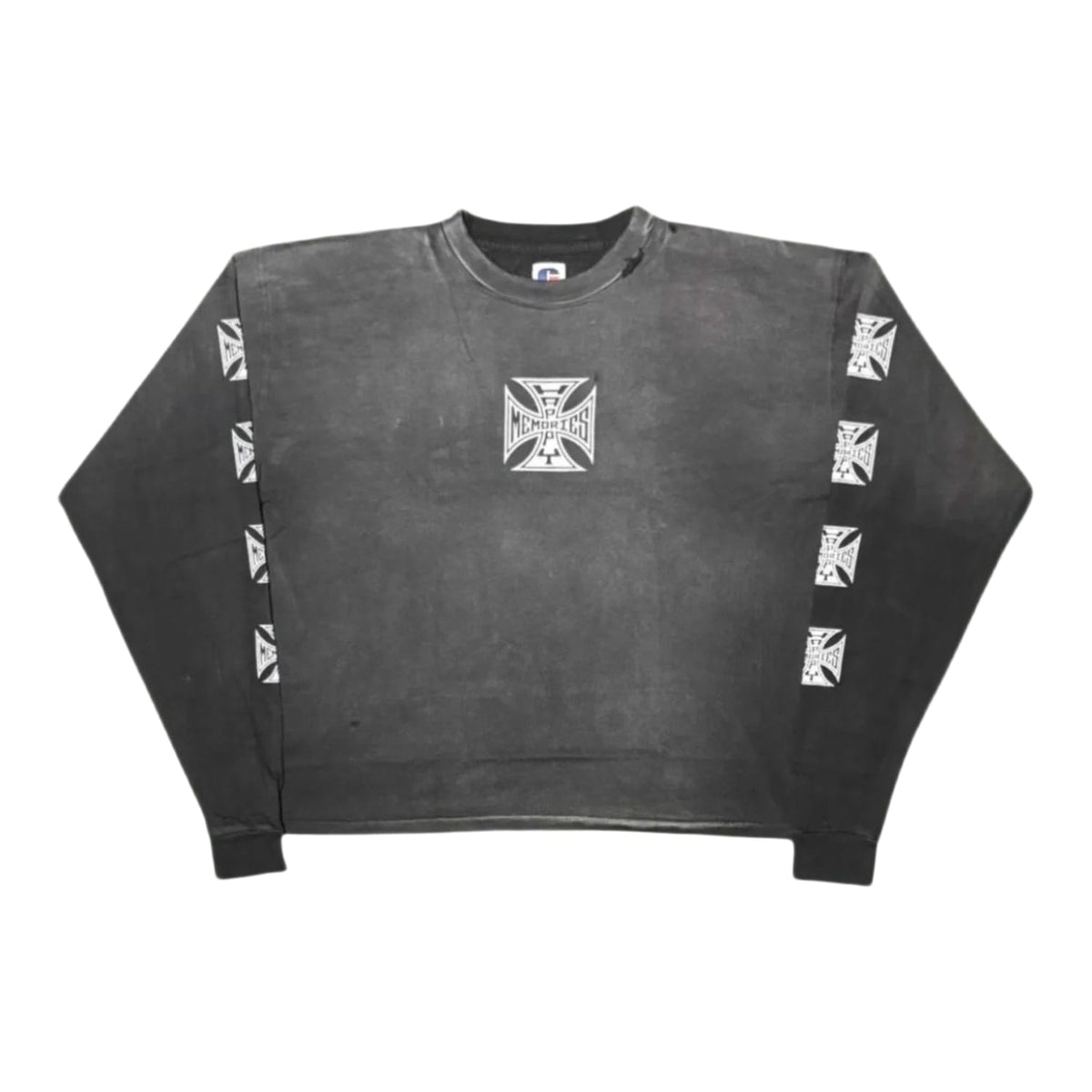 Happy Memories Don't Die HMDD Biker Longsleeve T-Shirt Washed Black