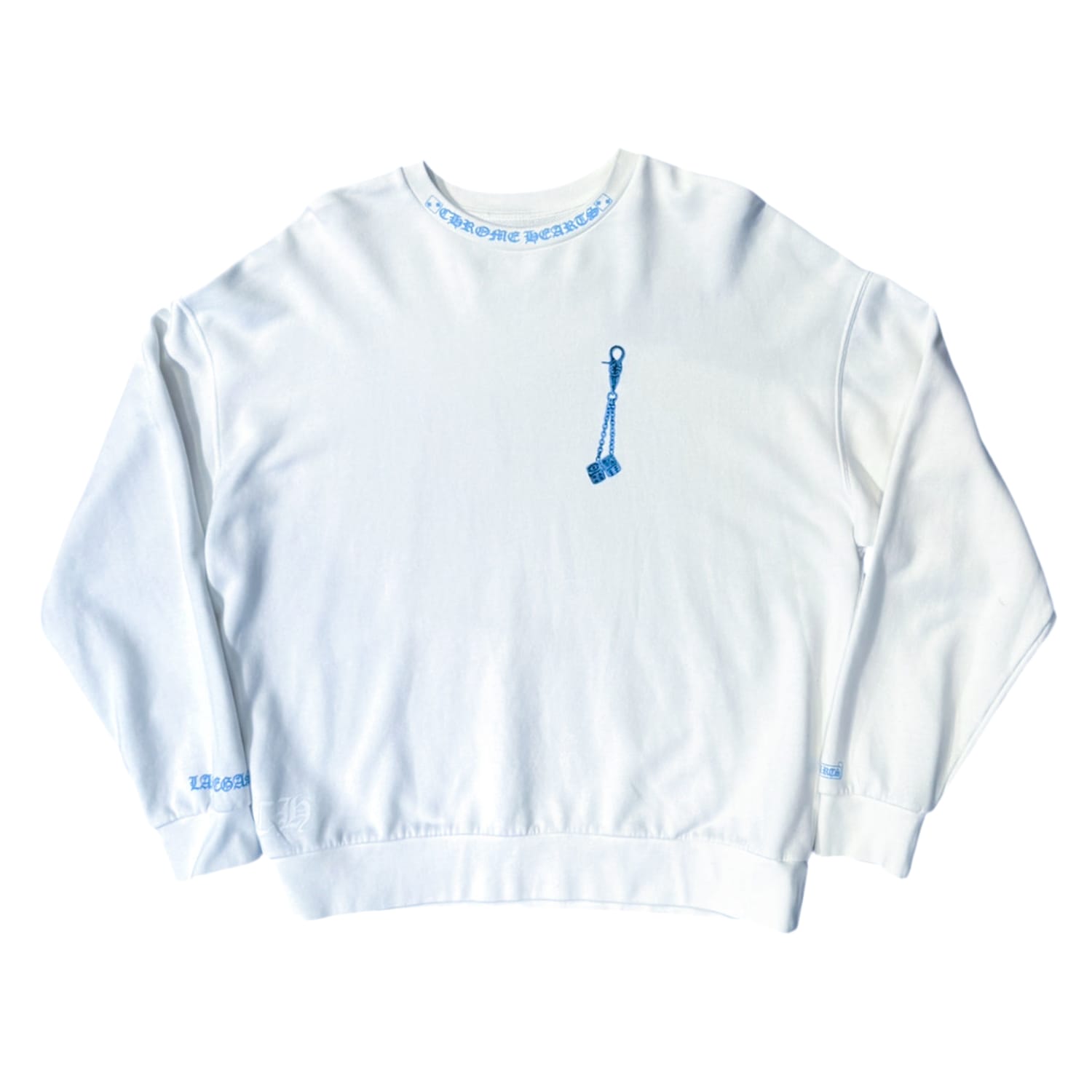 Chrome Hearts Fontainebleau Las Vegas Exclusive Dice Crewneck White