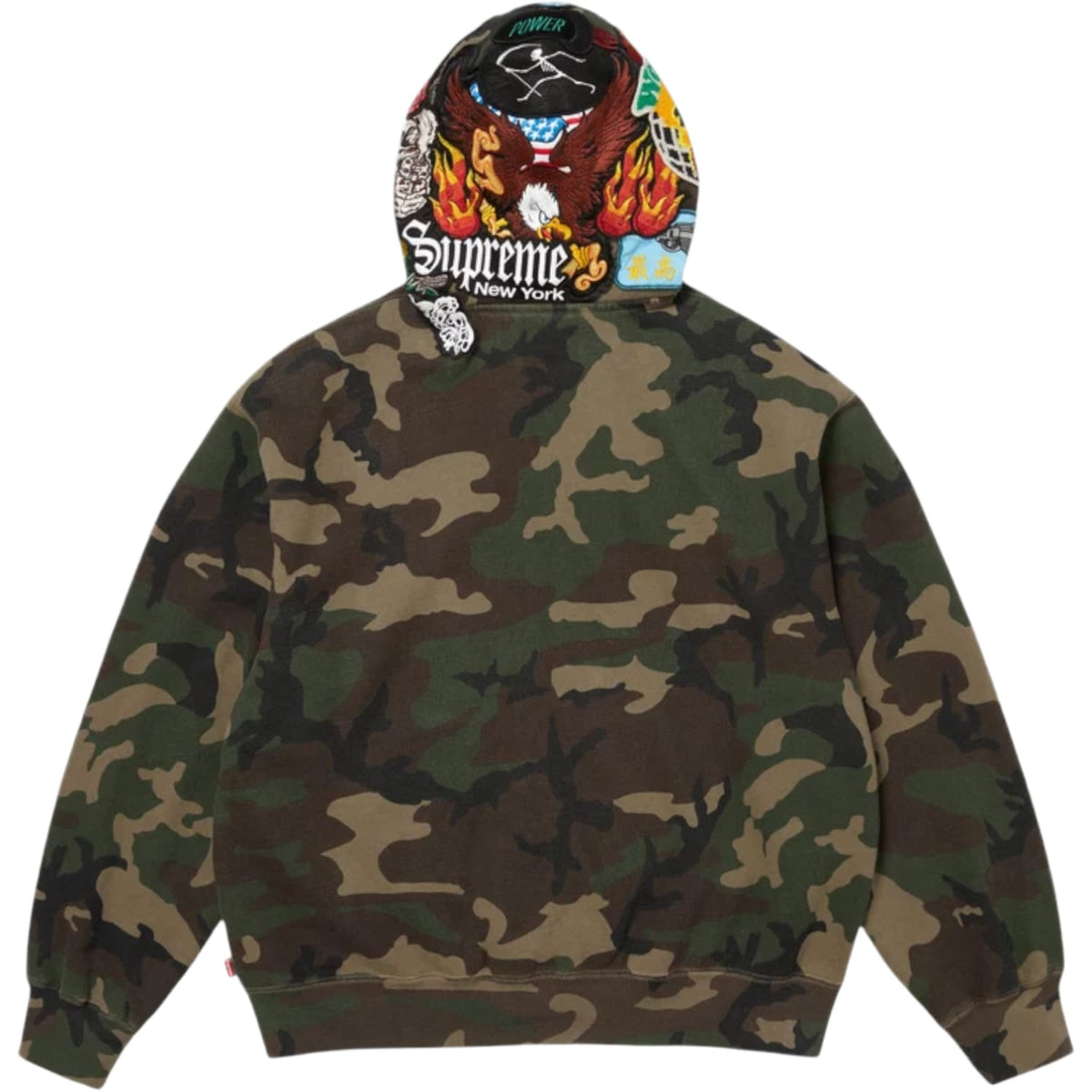Supreme Patches Zip Up Hooded Sweatshirt