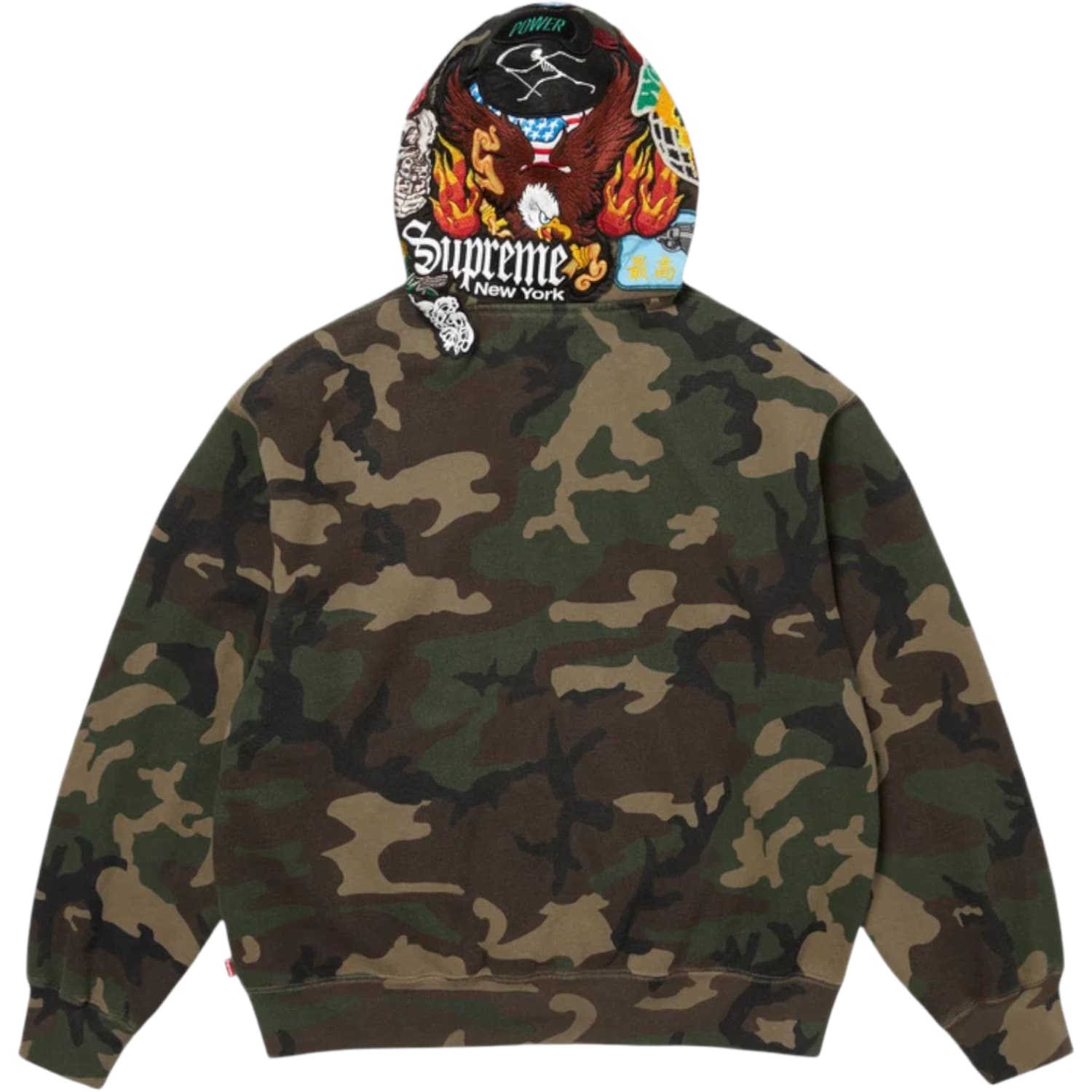 Supreme Patches Zip Up Hooded Sweatshirt