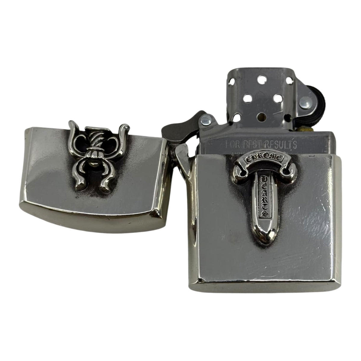Chrome Hearts Silver Dagger Zippo Lighter