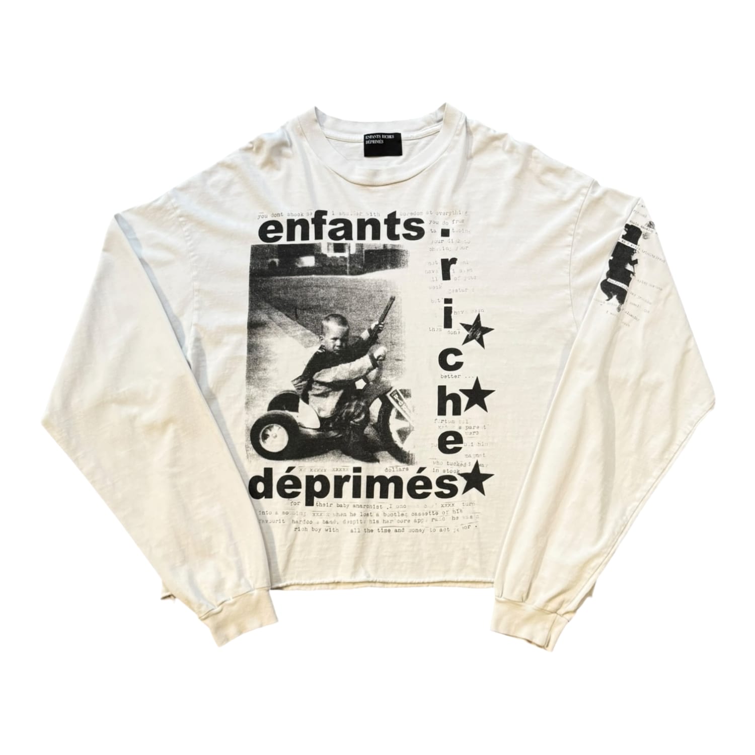Enfants Riches Déprimés My Underground/Tricycle Long-Sleeve T-Shirt Faded White