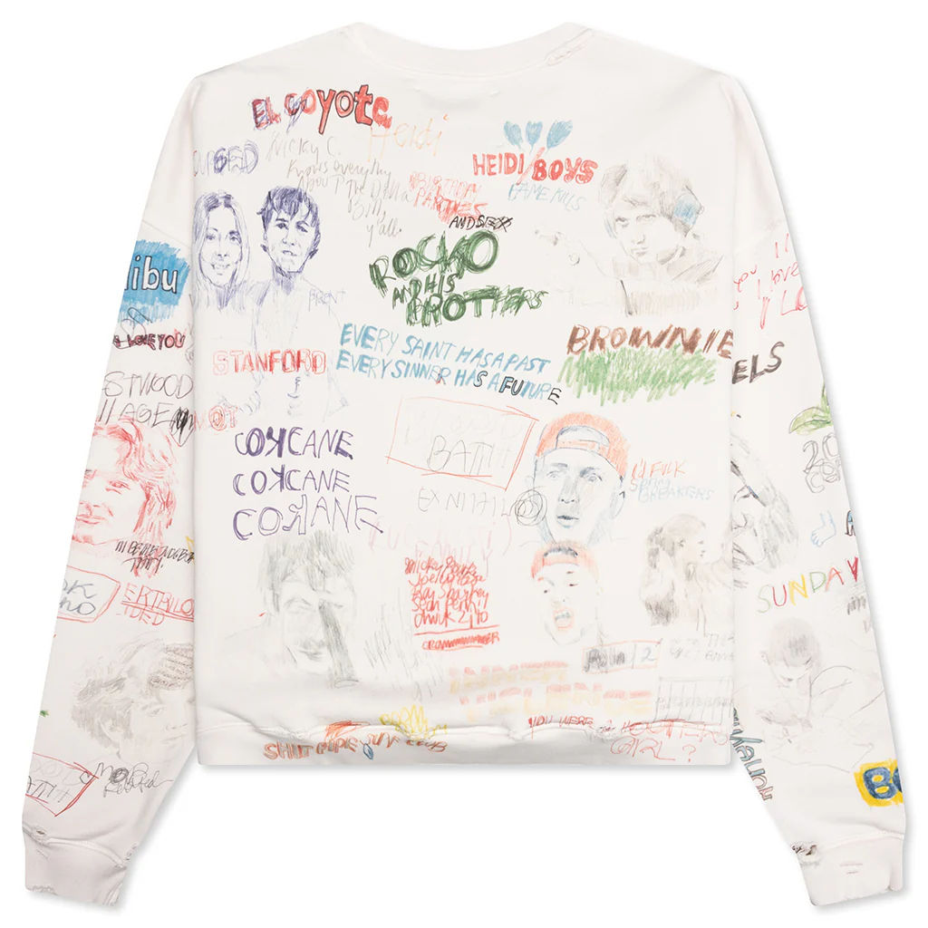Paly Hollywood Good Times Are Over 2.0 Crewneck Vintage White