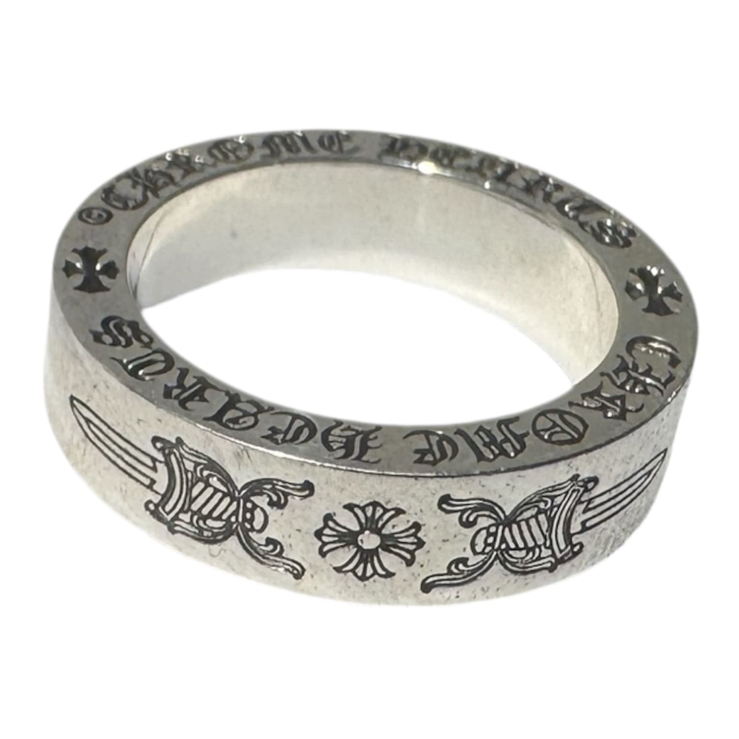 Chrome Hearts Silver Spacer Dagger Ring - US Size 7