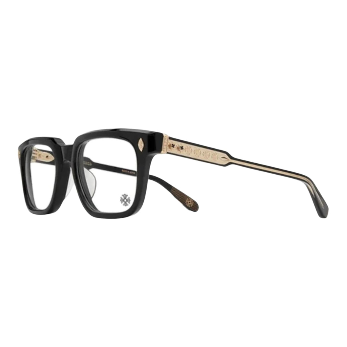 Chrome Hearts Ambidixtrous Black/18k Gold Plated Glasses