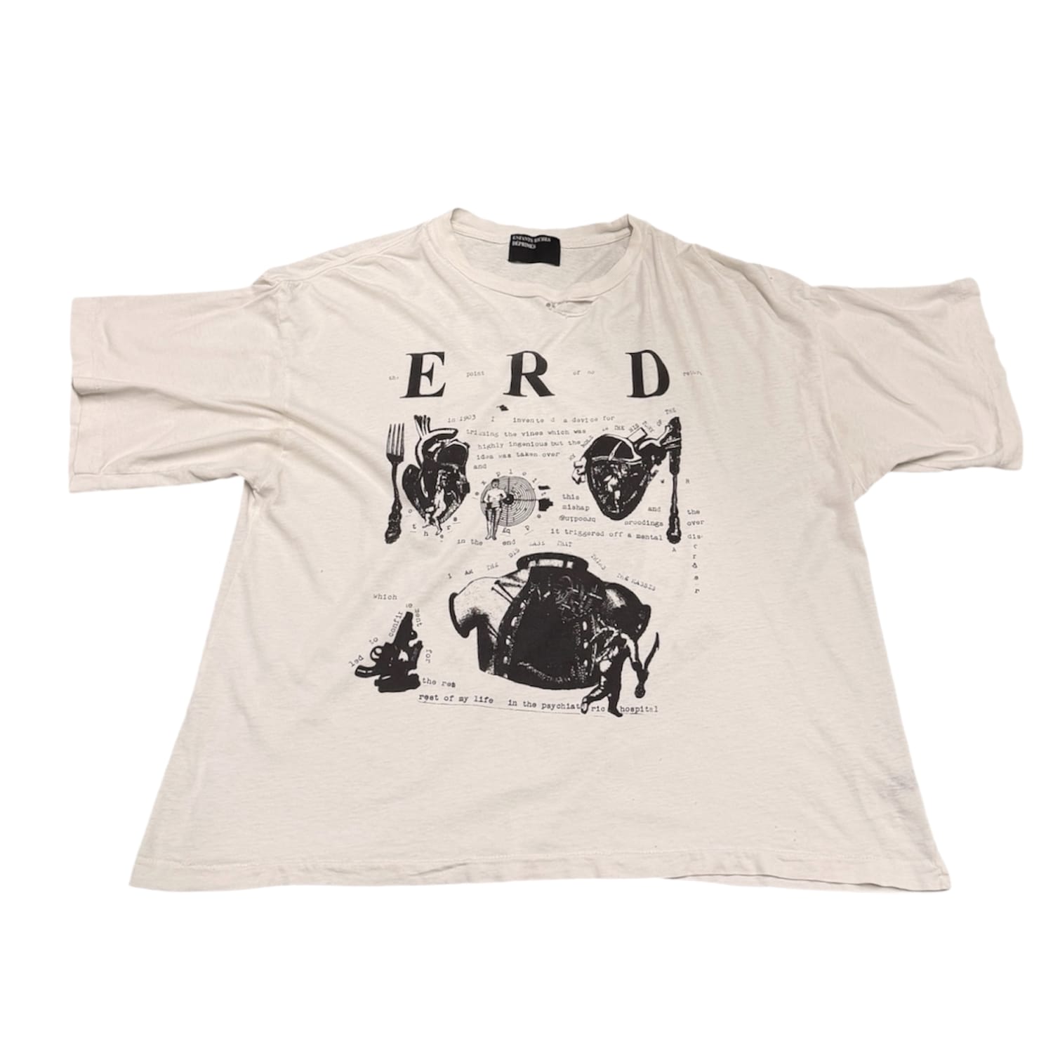 Enfants Riches Déprimés My Role In The War T-Shirt Faded White