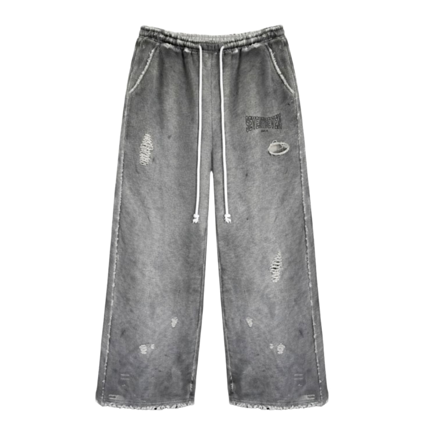 77 Studios Sparring Club Distressed Sweatpants Grey