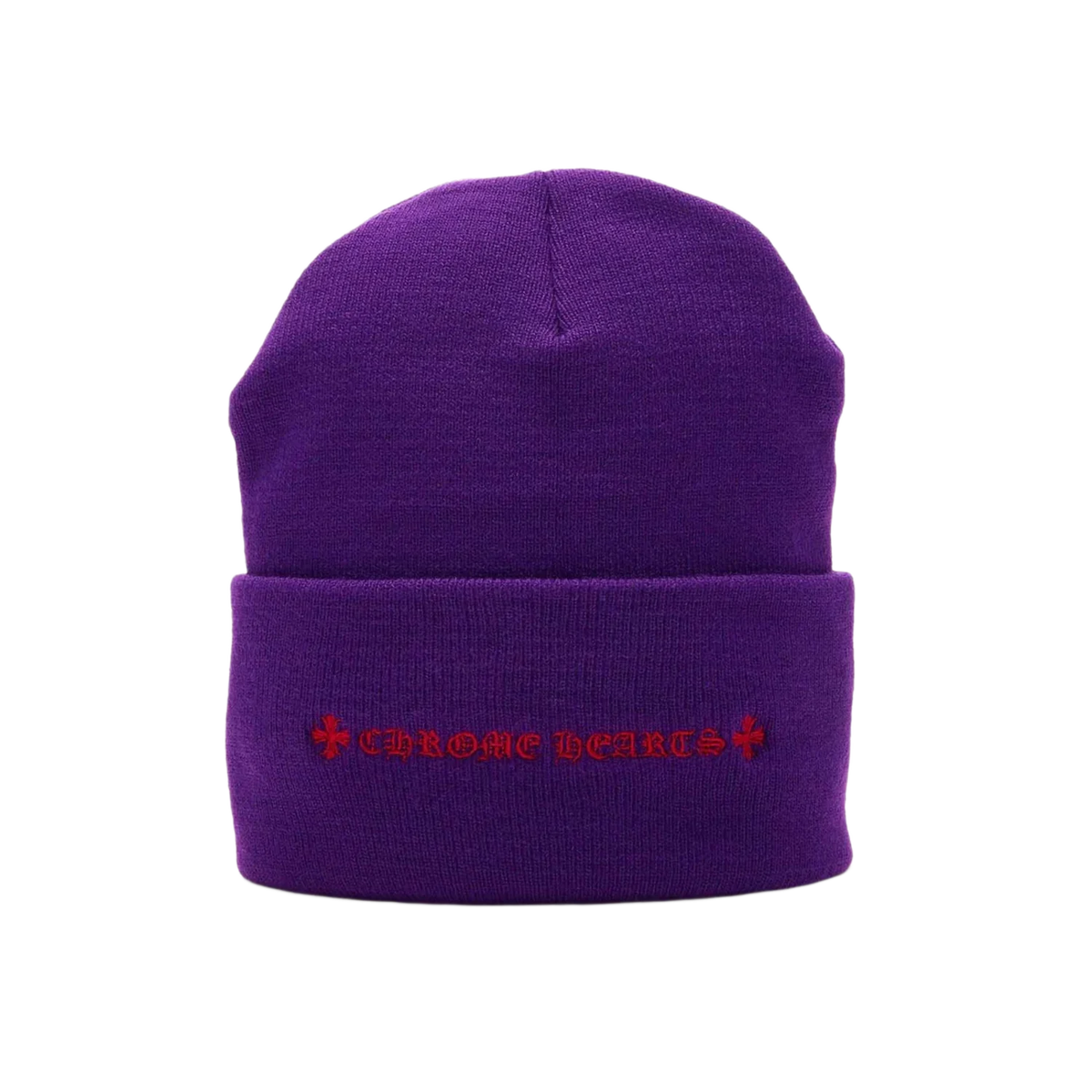 Chrome Hearts Triple Cross Beanie Purple Red