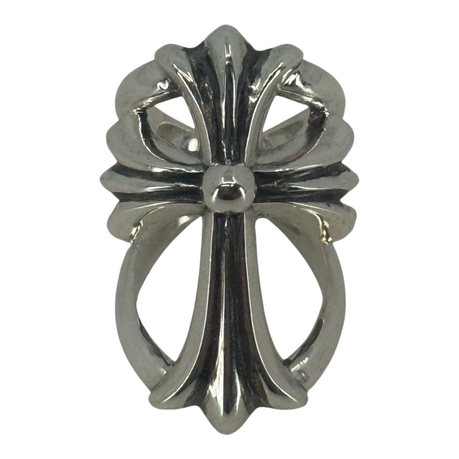 Chrome Hearts Silver Infinity Cross Ring - US Size 7