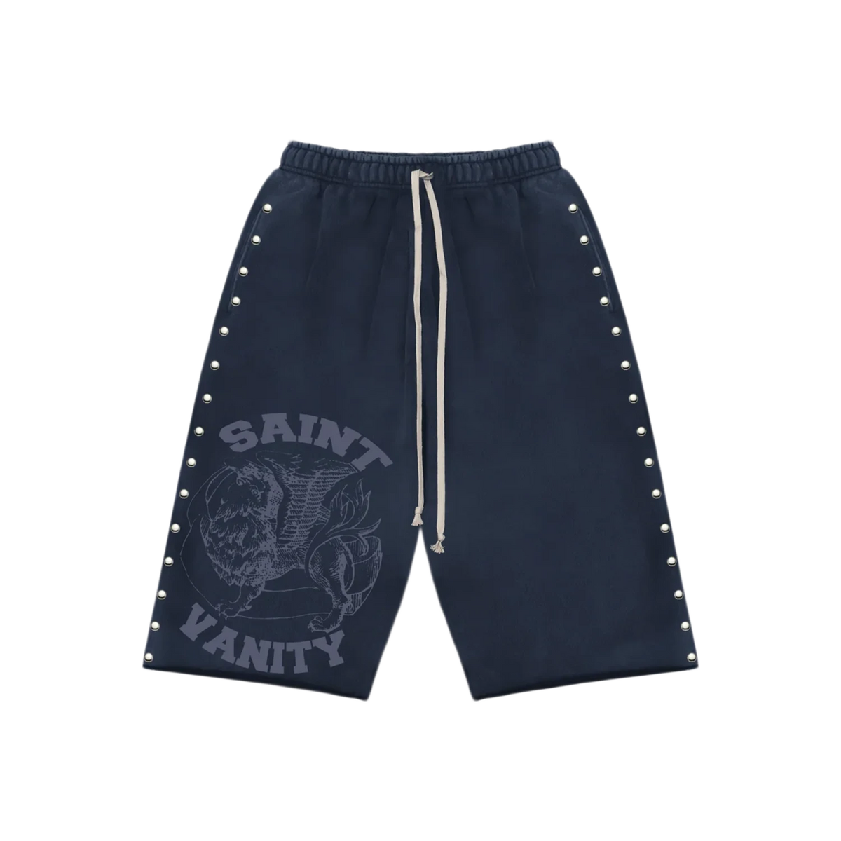 Saint Vanity French Terry Long Shorts Navy