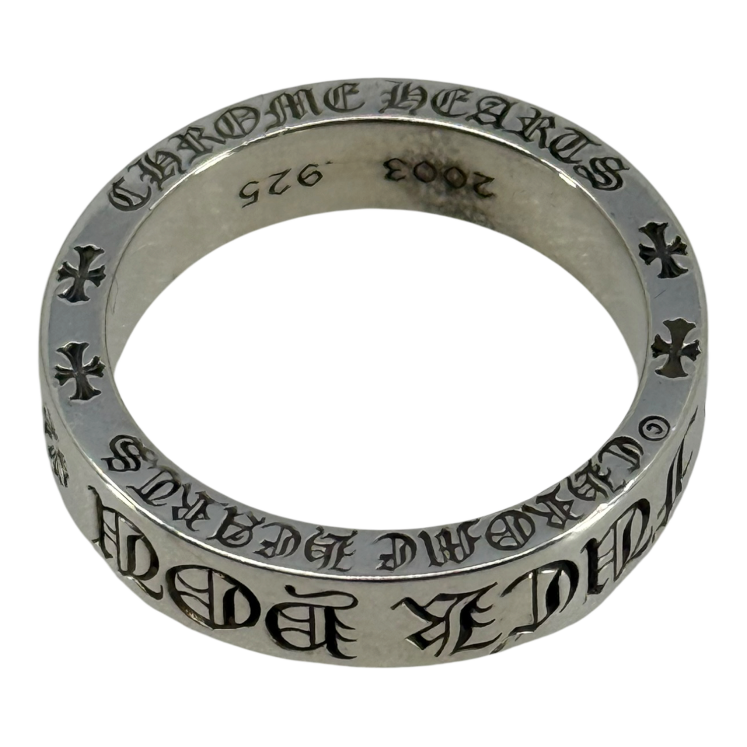 Chrome Hearts Silver Fuck You Ring - US Size 12