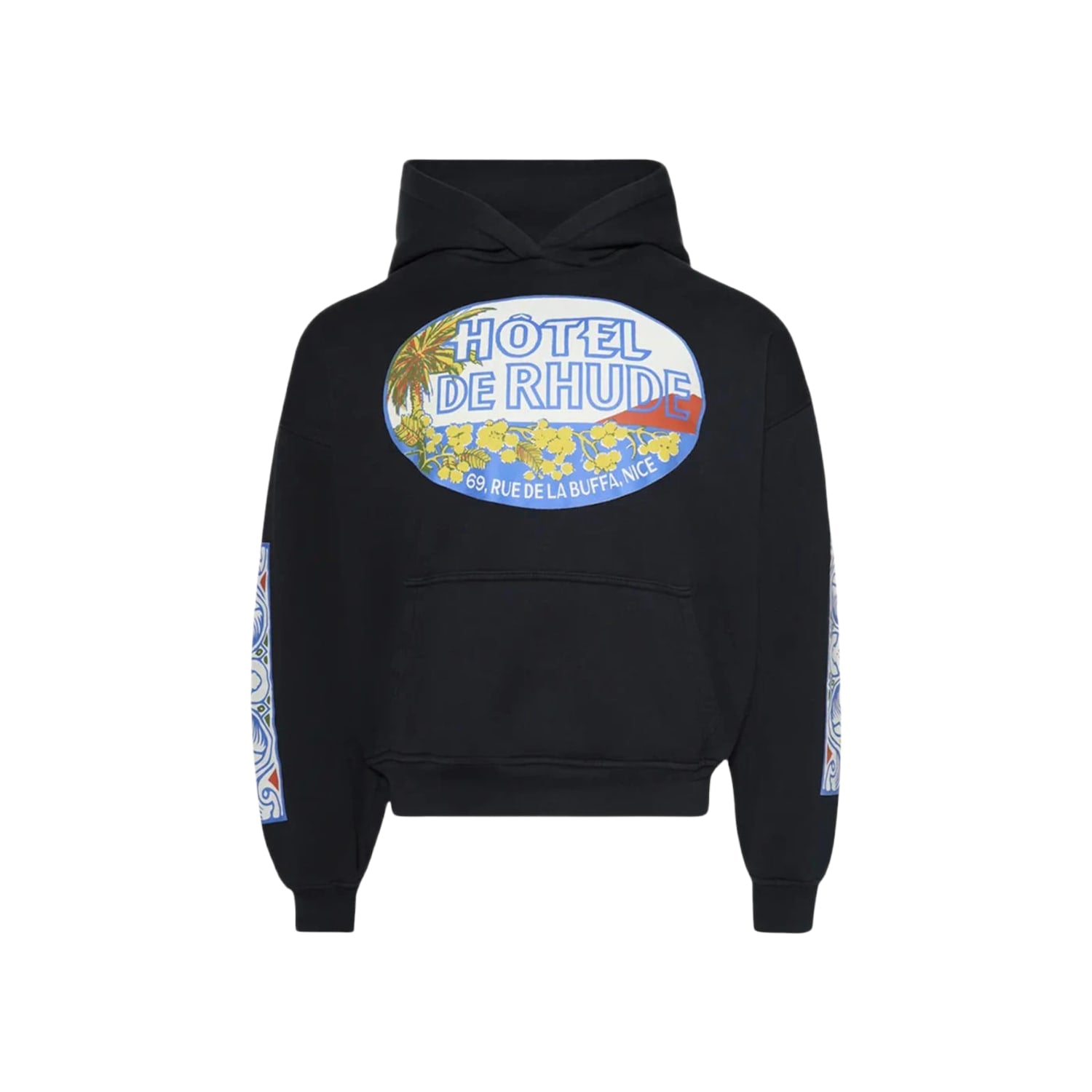 Rhude Hotel Hoodie Vintage Black