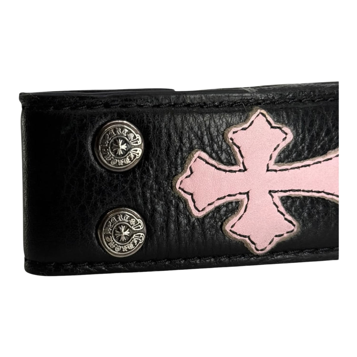 Chrome Hearts Multicolor Cross Patch Leather Belt Black - Size 36