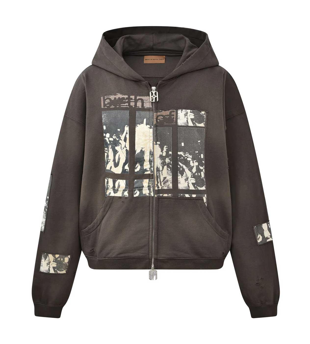 Birth Of Royal Child Flashlight Zip Up Hoodie Black