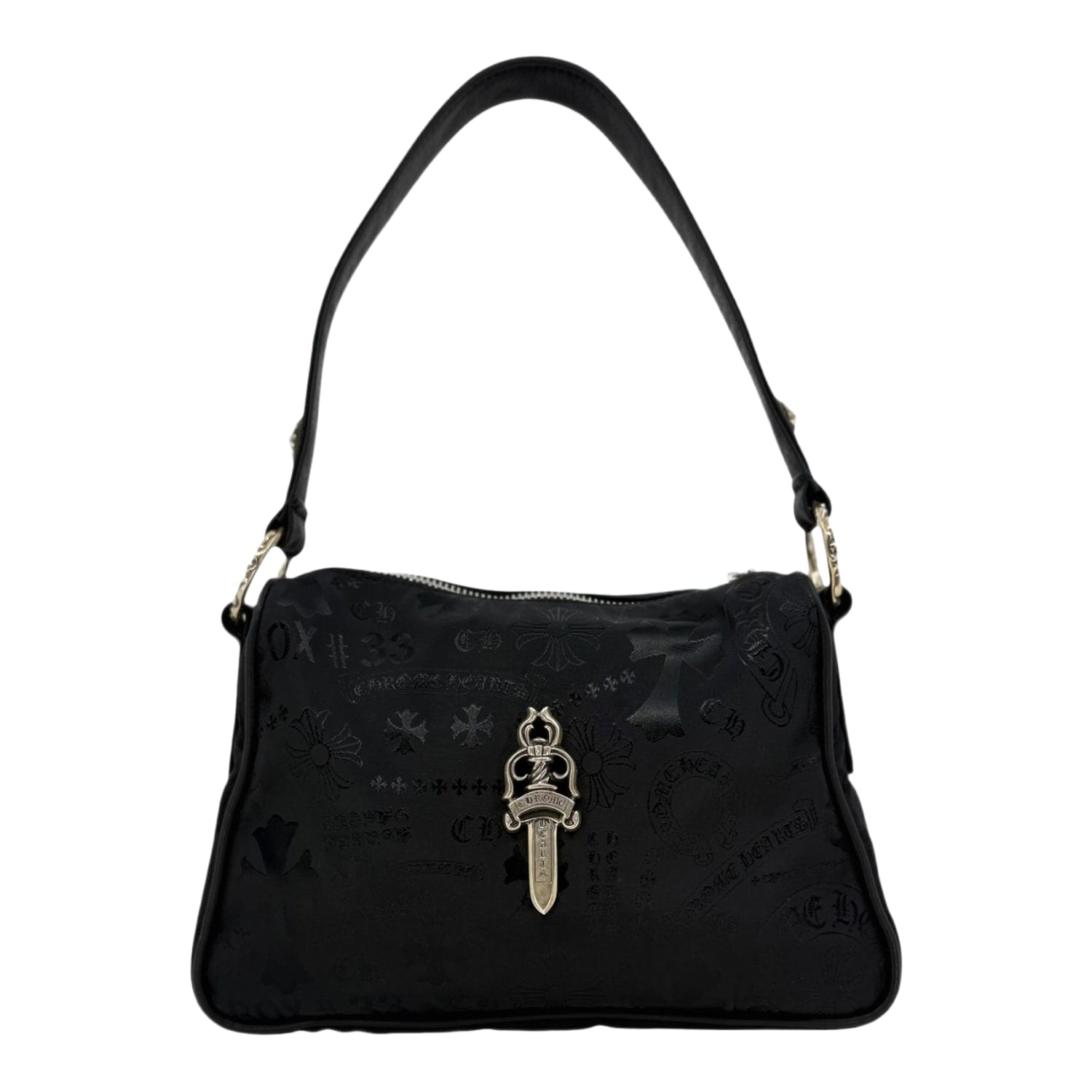 Chrome Hearts Black Nylon Stencil Bag