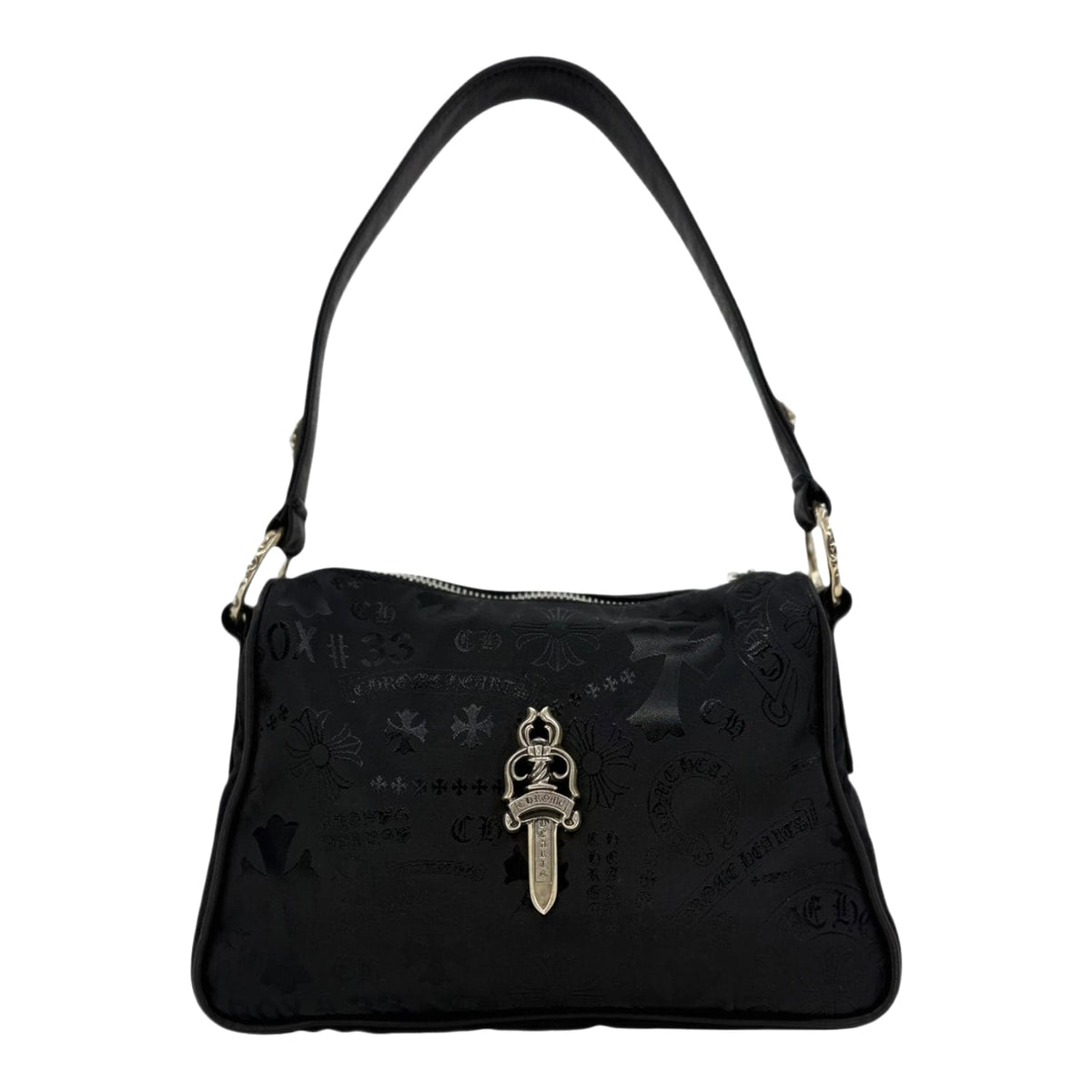 Chrome Hearts Black Nylon Stencil Bag