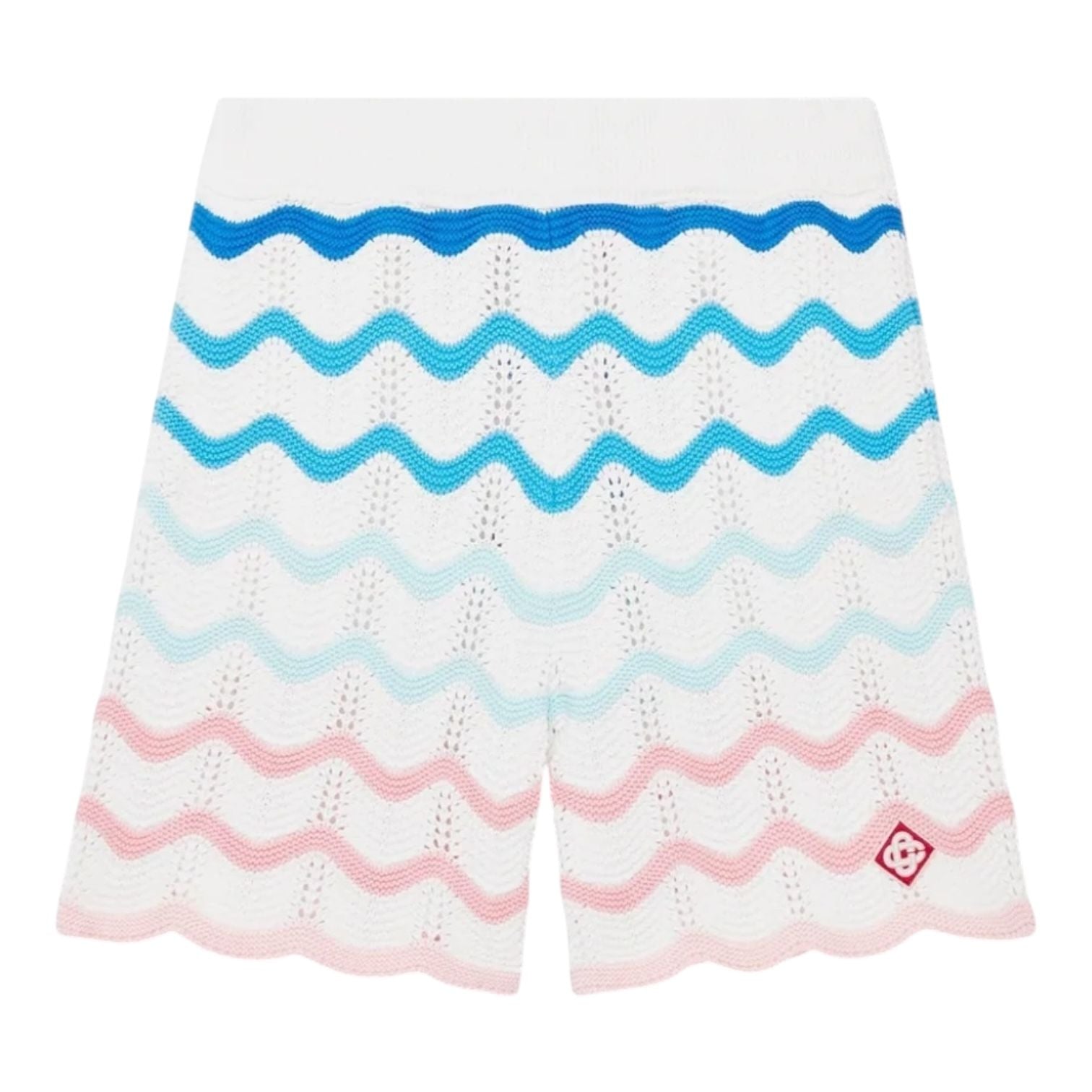 Casablanca Knit Gradient Pink Wave Texture Shorts