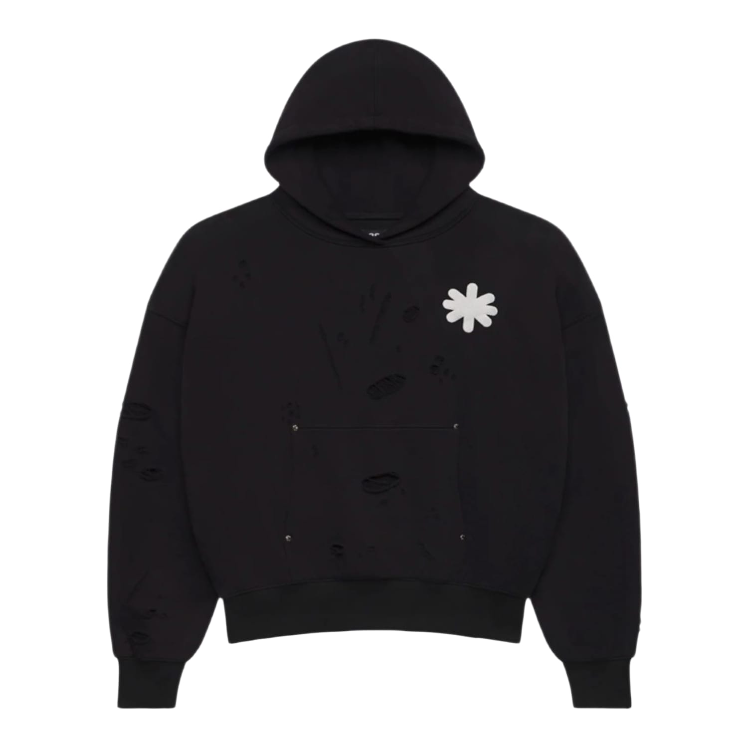 LostShdws DSTRY DBL Layer Logo Hoodie Black