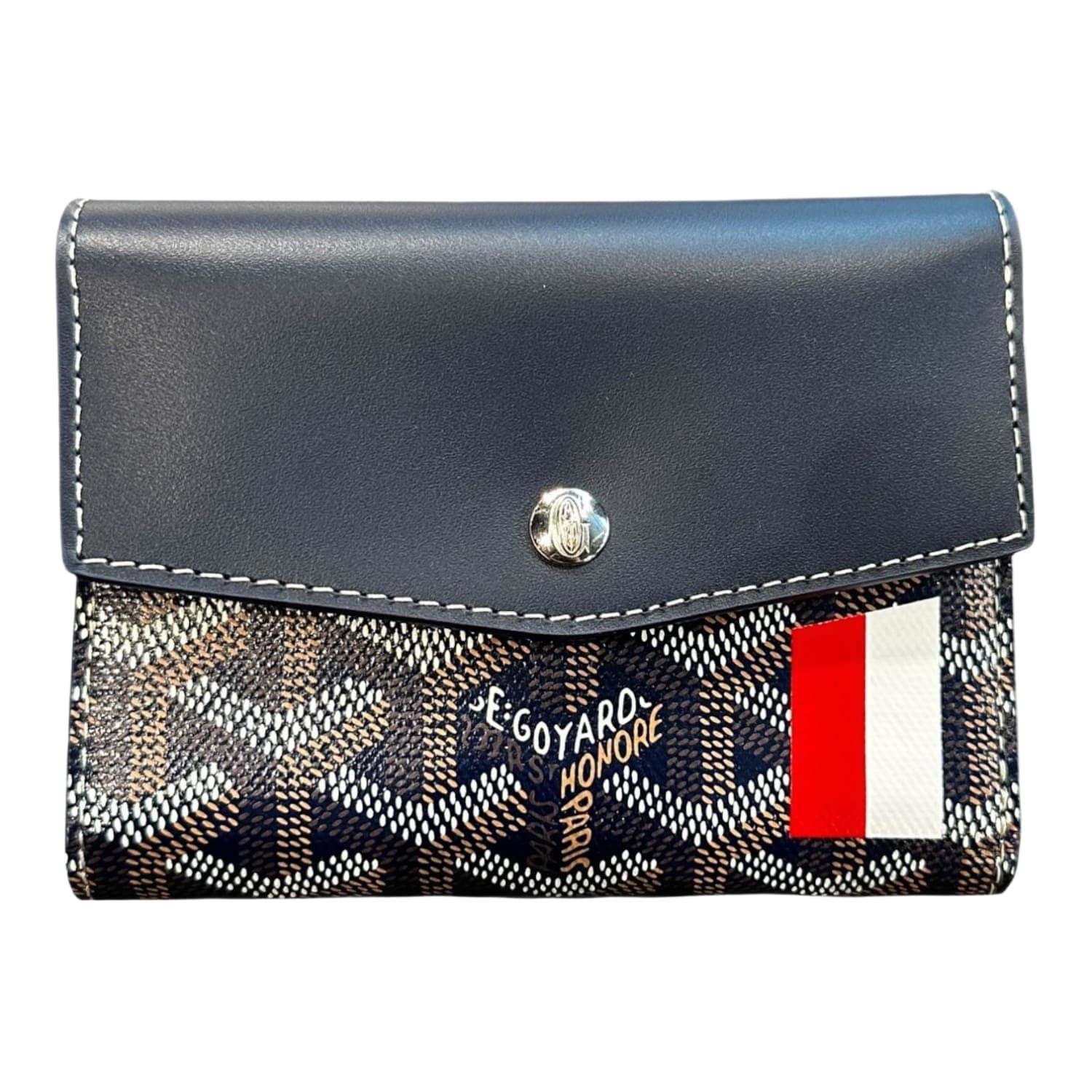 Goyard Saint Gabriel Painted Wallet Navy Blue