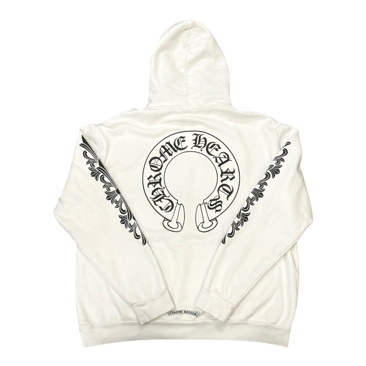 Chrome Hearts Horseshoe Floral Hoodie White