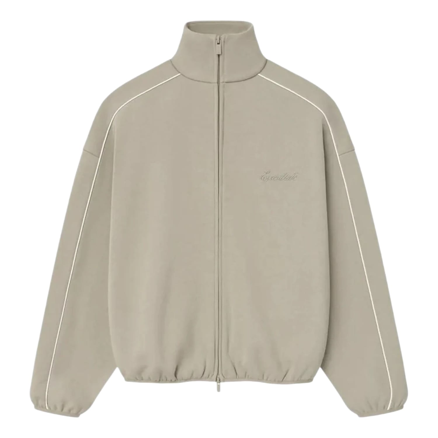 Fear of God Essentials Modern Fleece Piping Track Jacket Beige