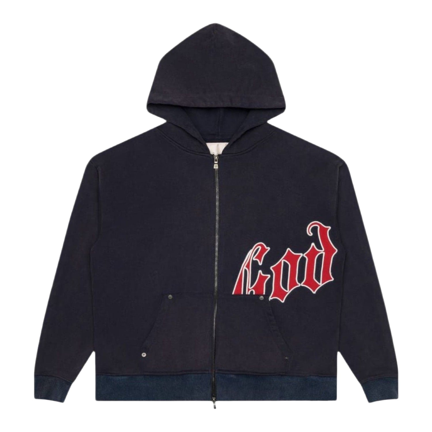 Godspeed OG Logo V2 Zip Up Hoodie Navy Red