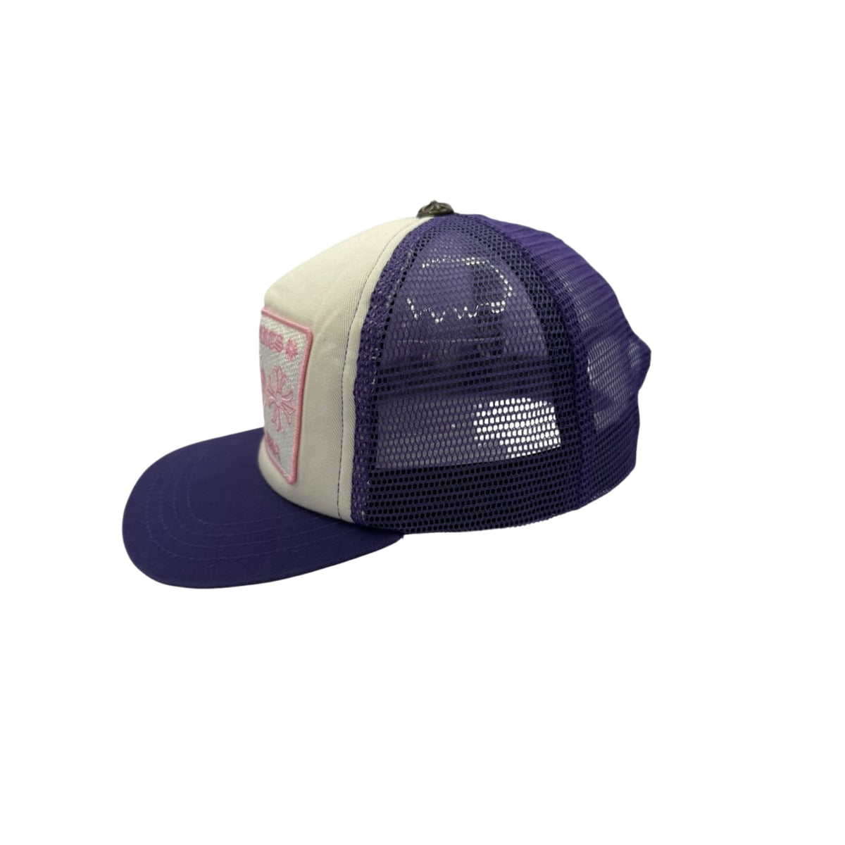Chrome Hearts CH Hollywood Trucker Hat Purple/White/Pink