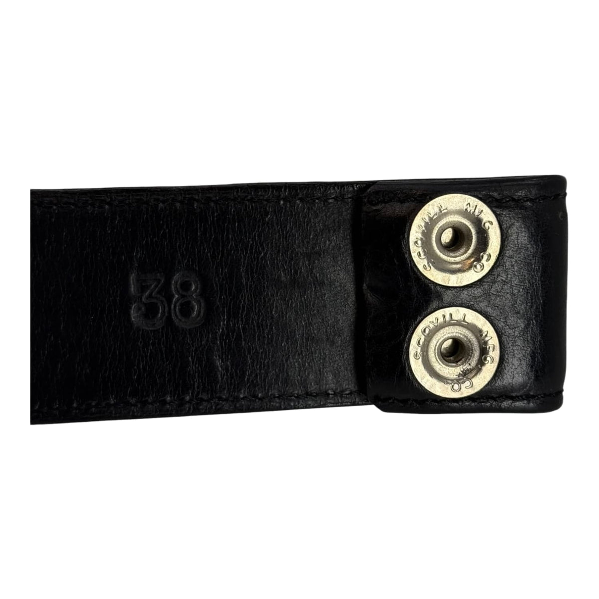 Chrome Hearts Black Leather Belt Strap - Size 38