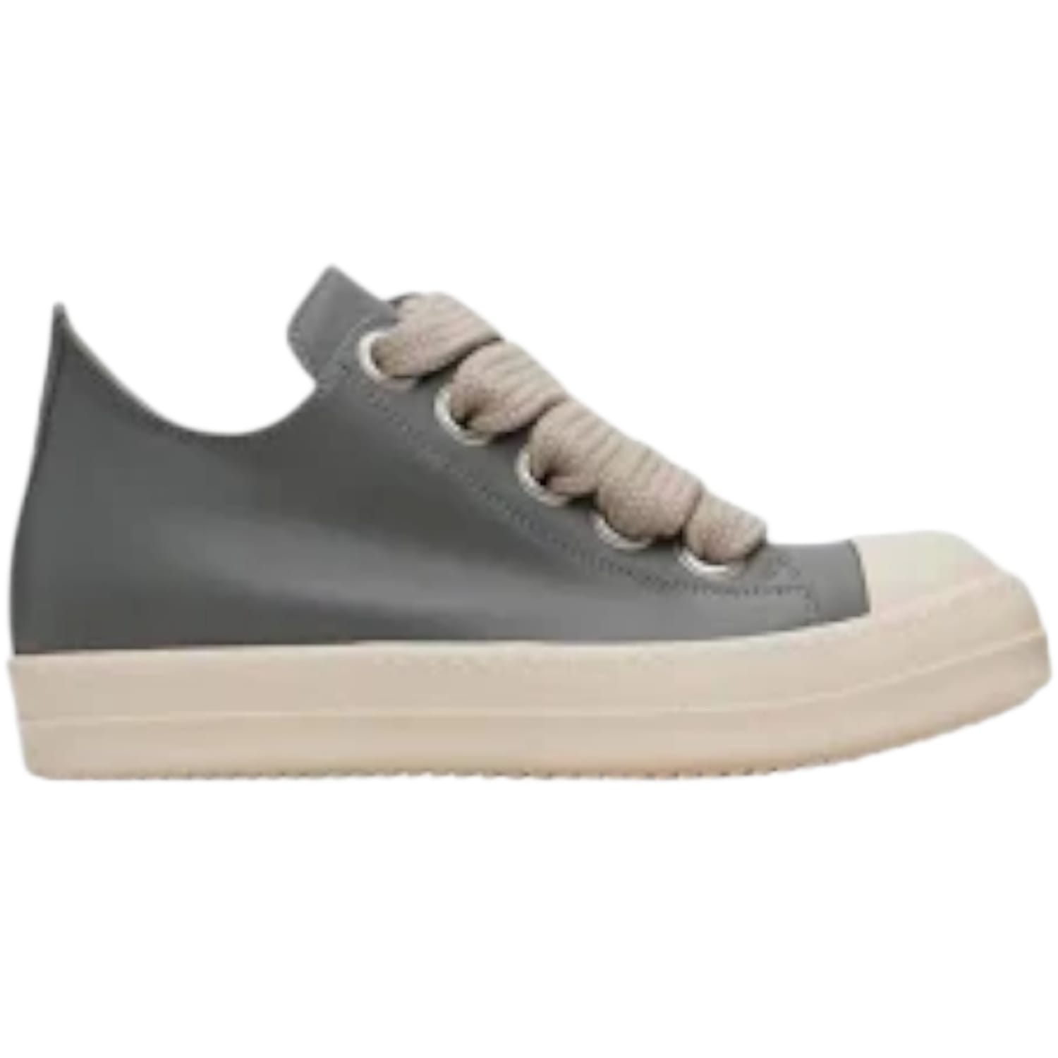 Rick Owens Mainline Jumbo Lace Low Euca & Milk Sneakers