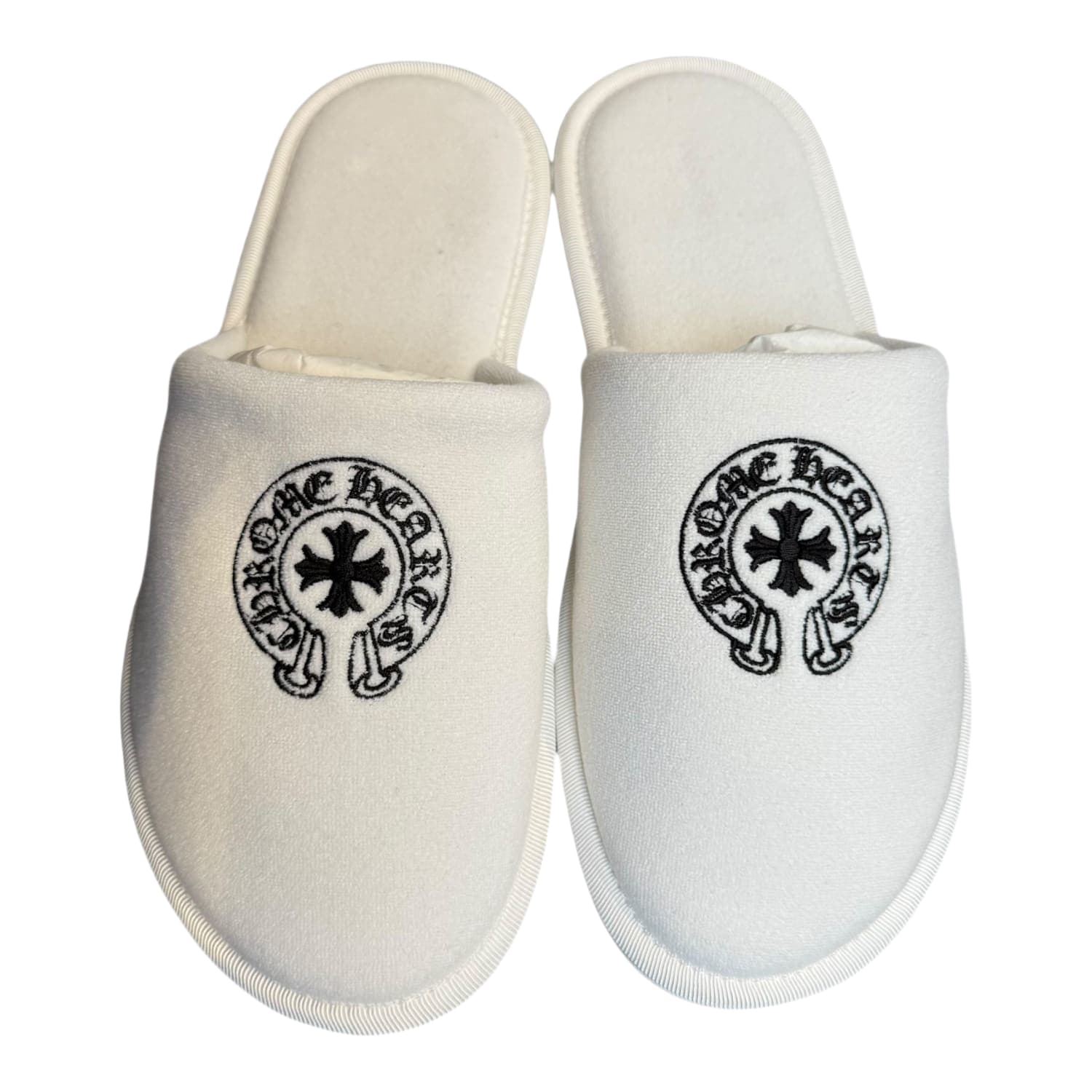 Chrome Hearts Hotel Slippers White