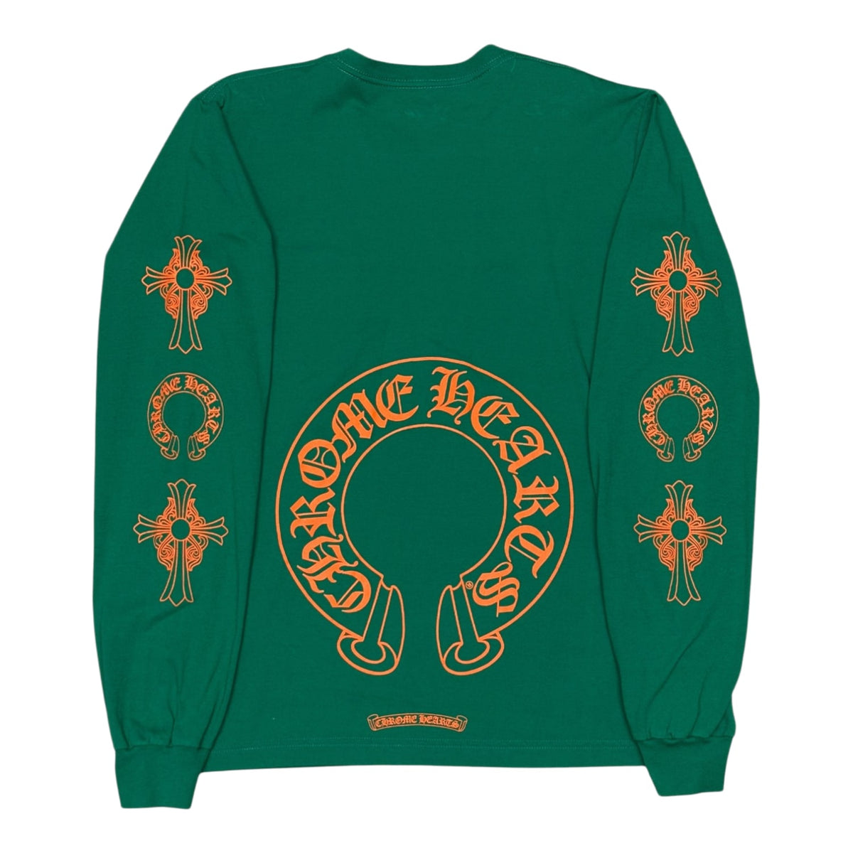 Chrome Hearts Horseshoe L/S T-shirt Green/Orange