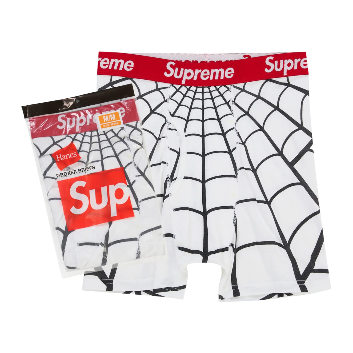 Supreme Hanes Spider-Man Boxer Briefs (Single Pack) White