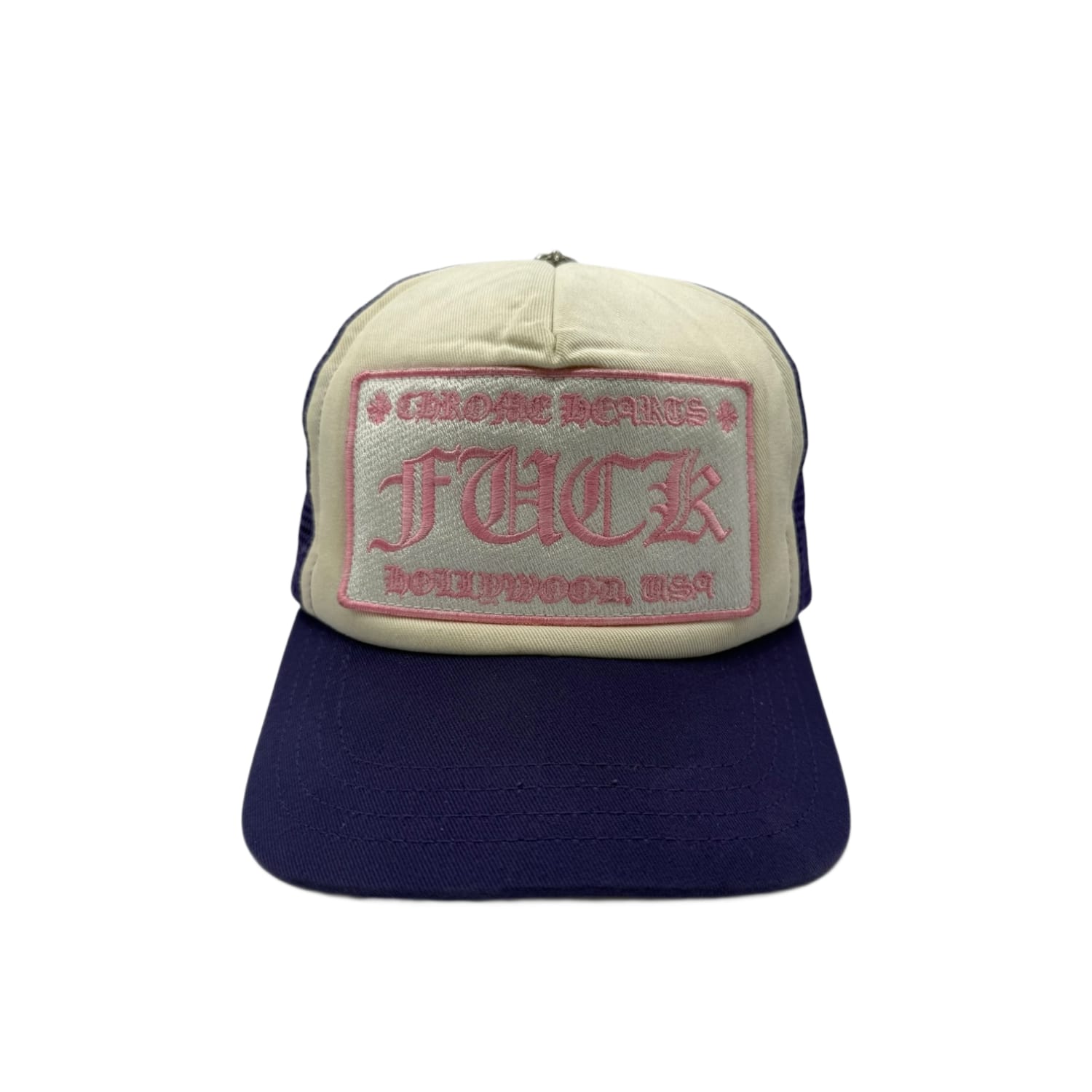 Chrome Hearts CH Hollywood Trucker Hat Purple/White/Pink
