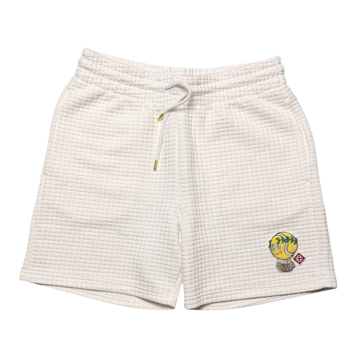 Casablanca Grid Sweat Shorts White