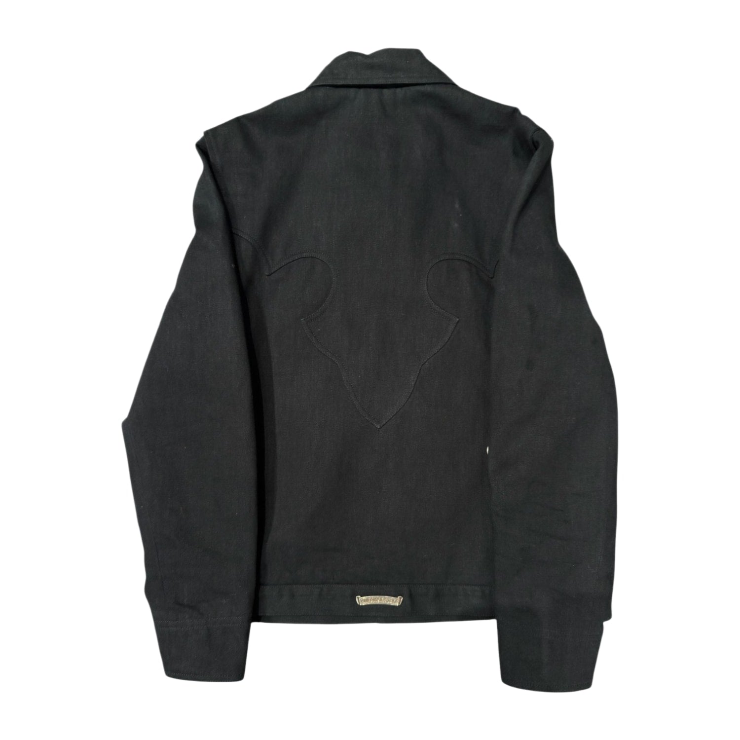 Chrome Hearts Red Fleur Sleeve Patch Denim Jacket