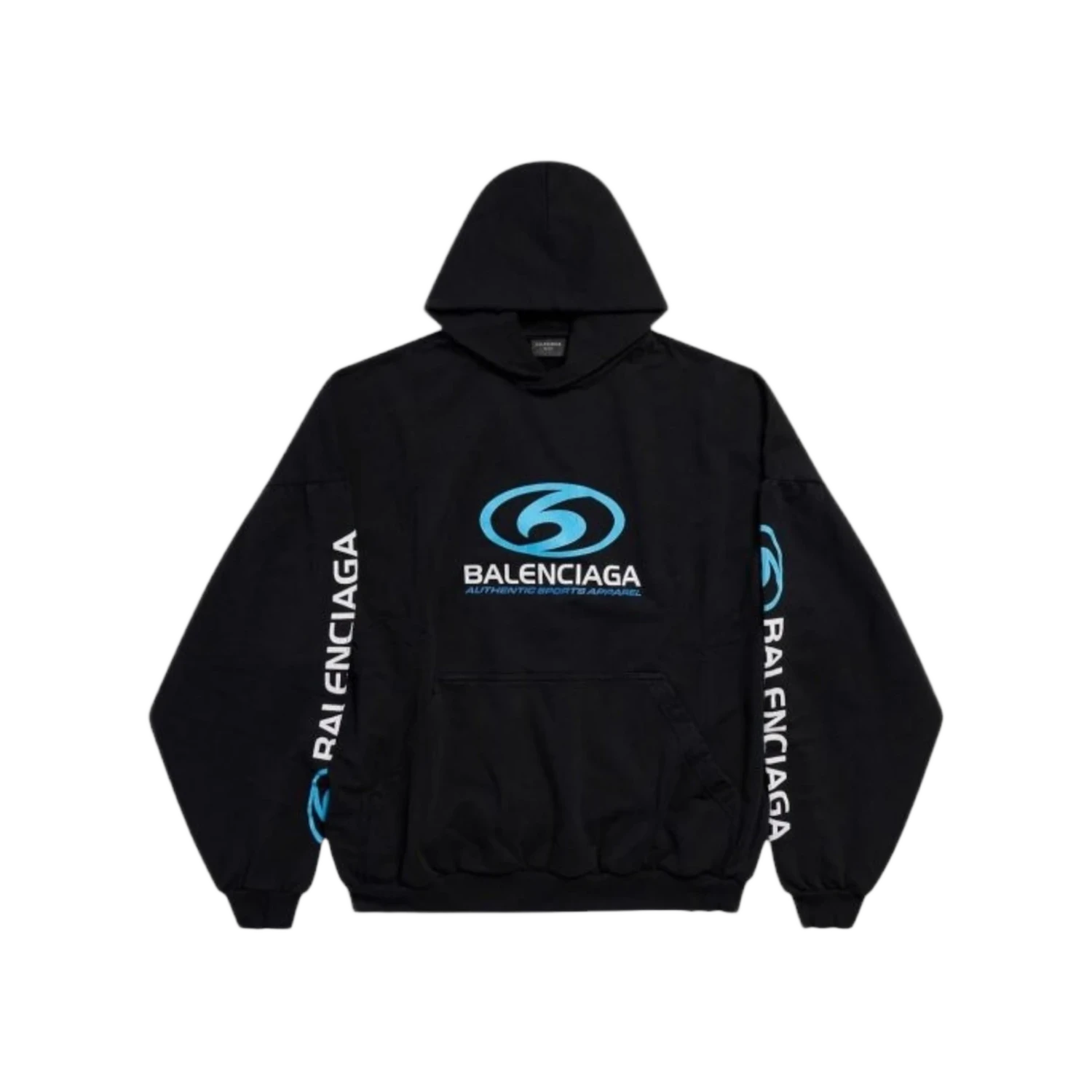 Balenciaga Surfer Logo Hoodie Black
