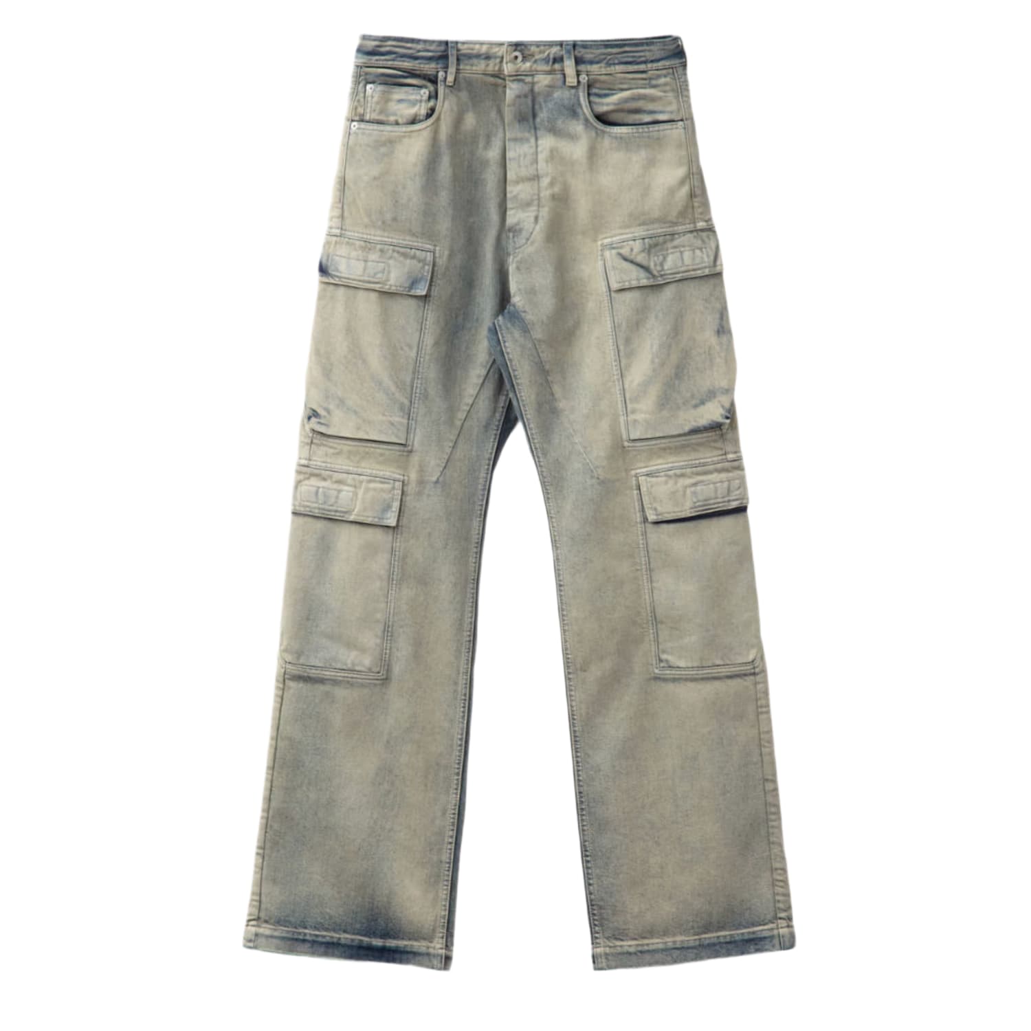 Rick Owens DRKSHDW Double Cargo Jeans Acid Wash