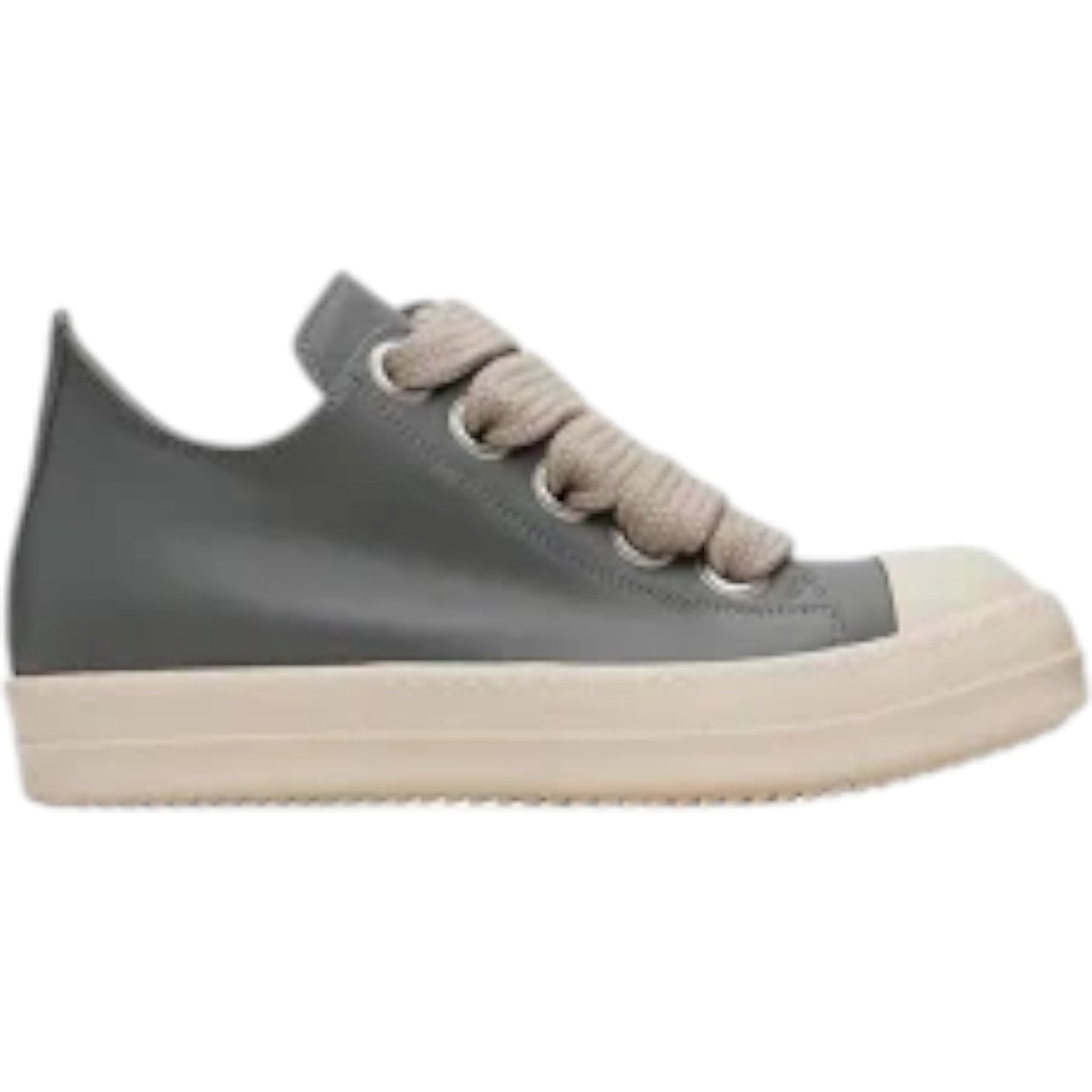 Rick Owens Gray Concordians Jumbolace Low Sneaks Sneakers