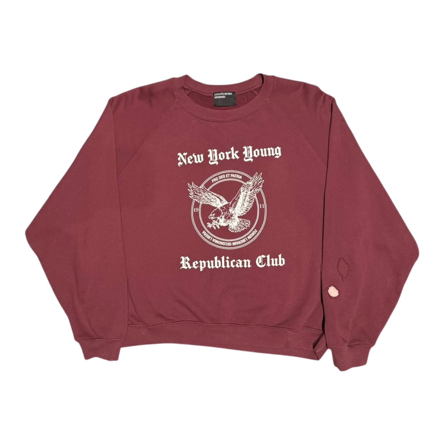 Enfants Riches Déprimés New York Republican Logo Crewneck Burgundy